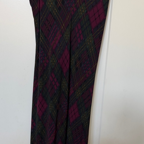 Plaid Spaghetti Strap Vintage BETSY JOHNSON MAXI Dress - Picture 4 of 6